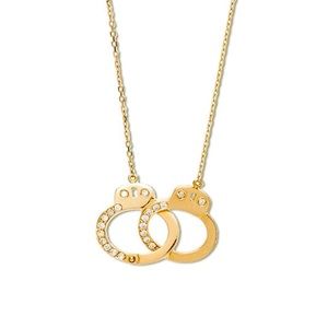 Stunning Jack Vartanian Handcuff Necklace 18k Yellow Gold Diamonds